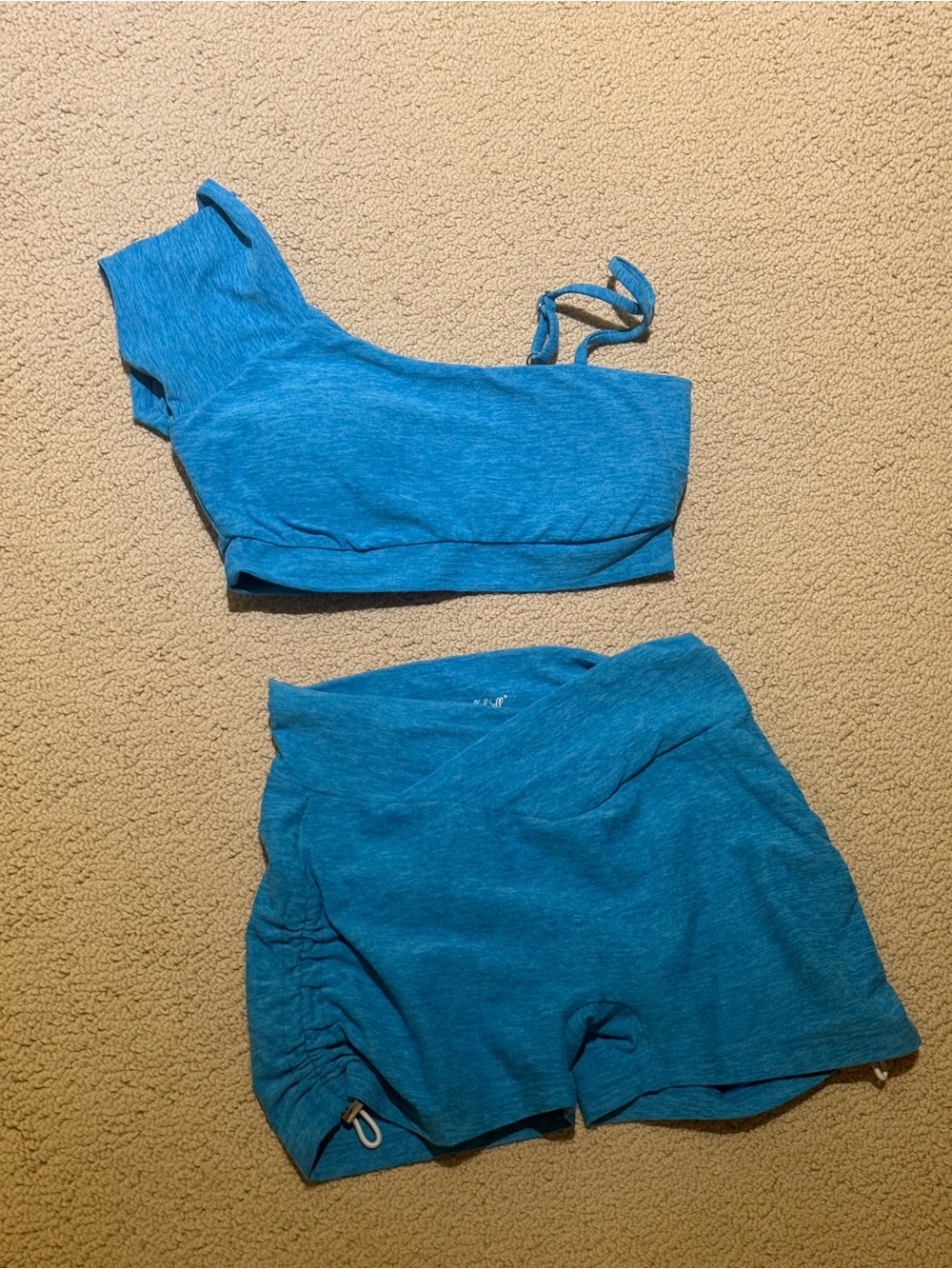 Bombshell Sportswear Blue Athletic Shorts Set